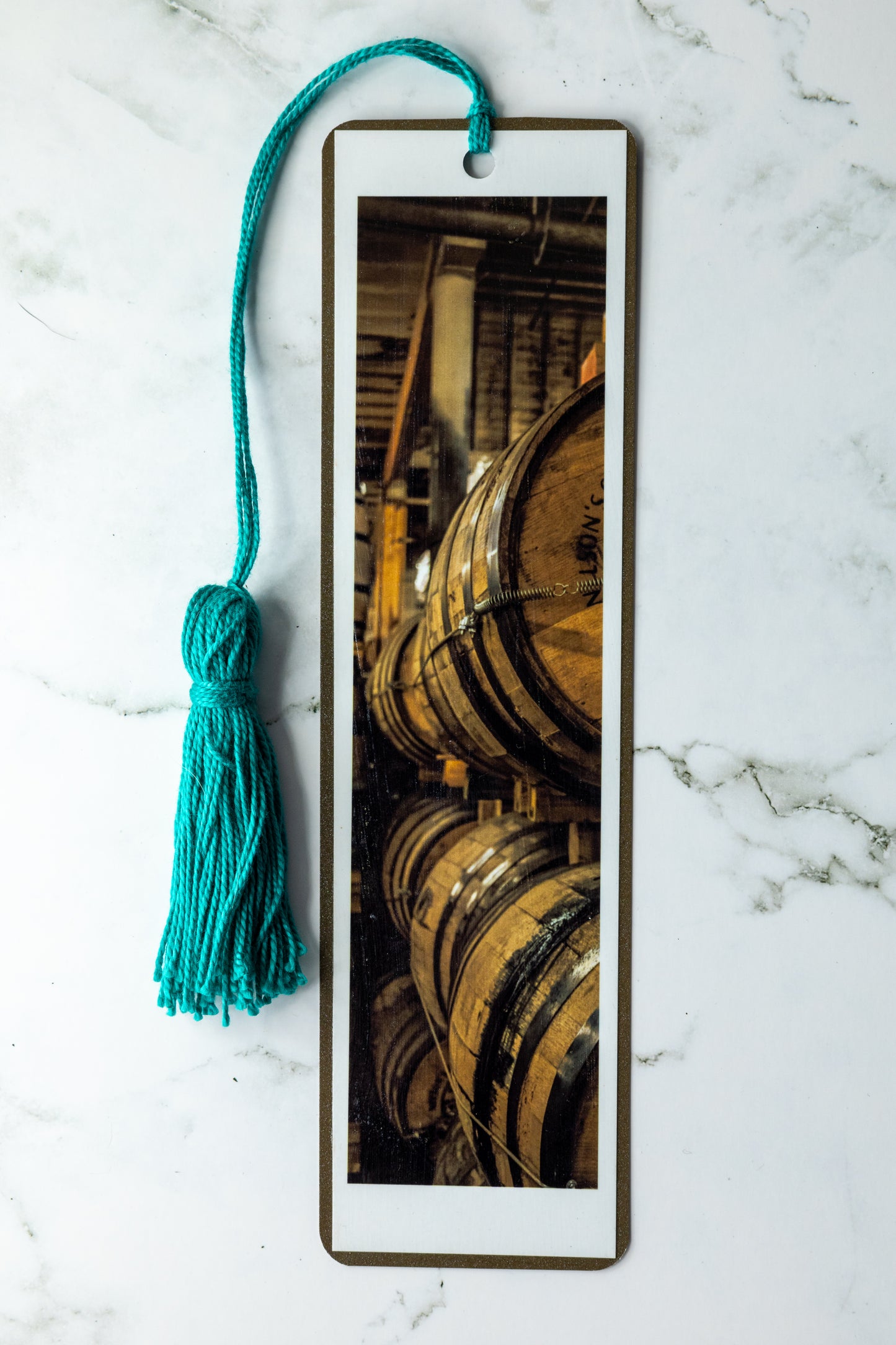 Nashville whiskey barrels bookmark