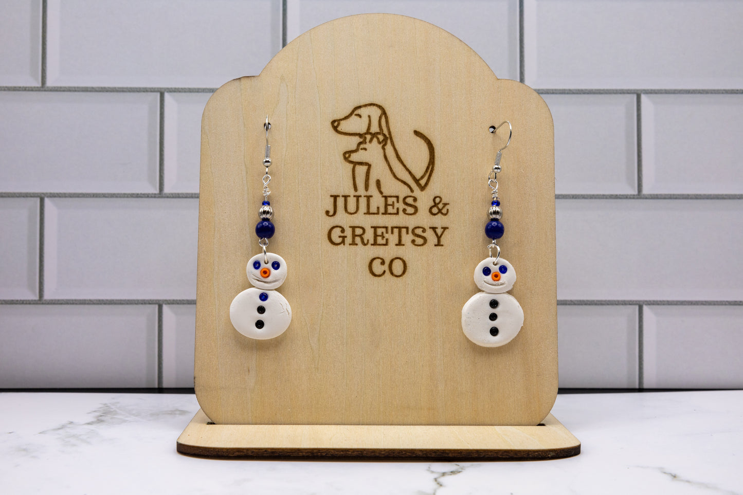 Snowman earrings