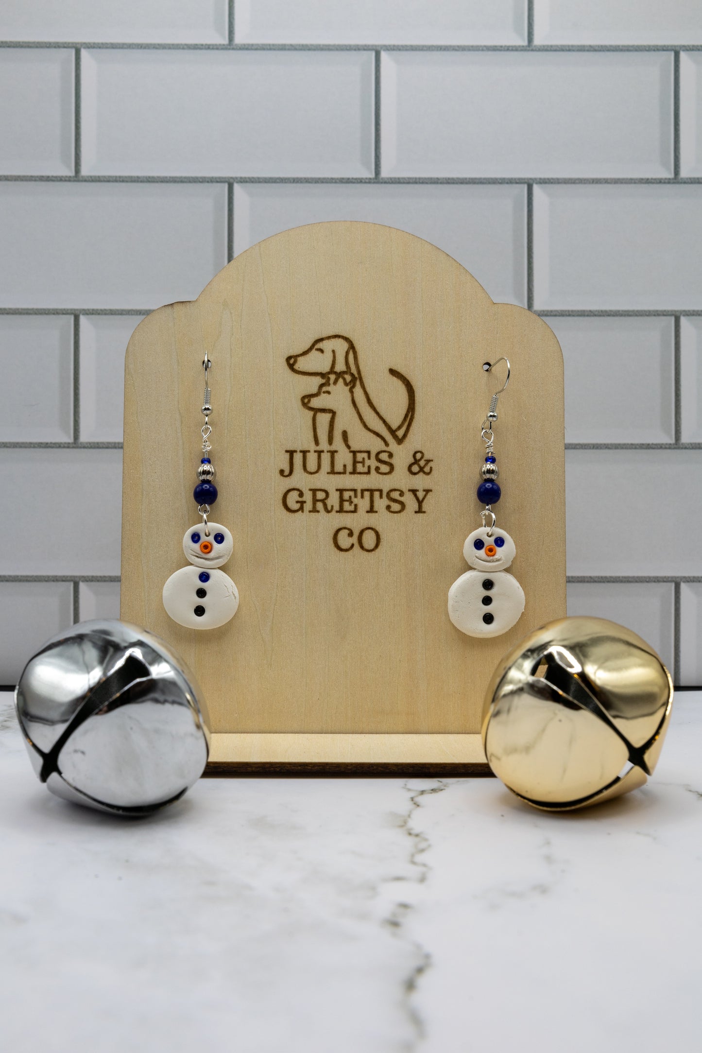 Snowman earrings