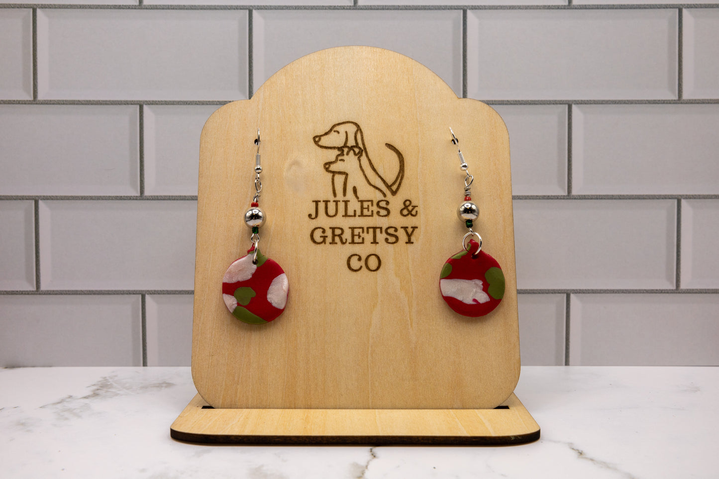 Christmas ornament earrings