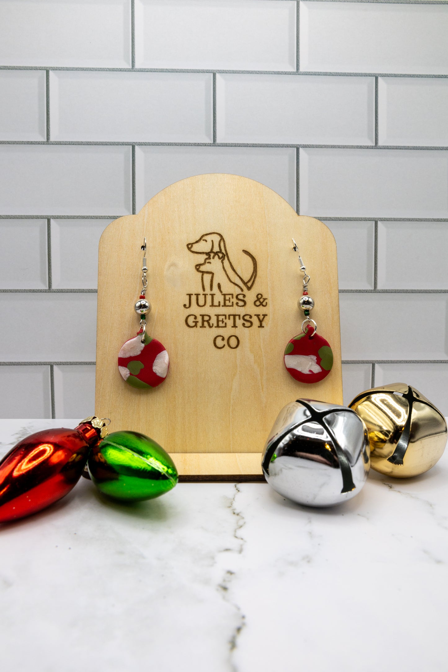 Christmas ornament earrings
