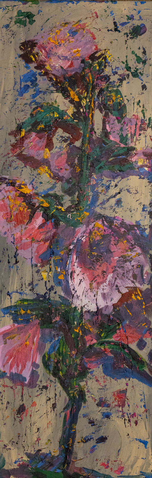 Abstract flower original acrylic painting